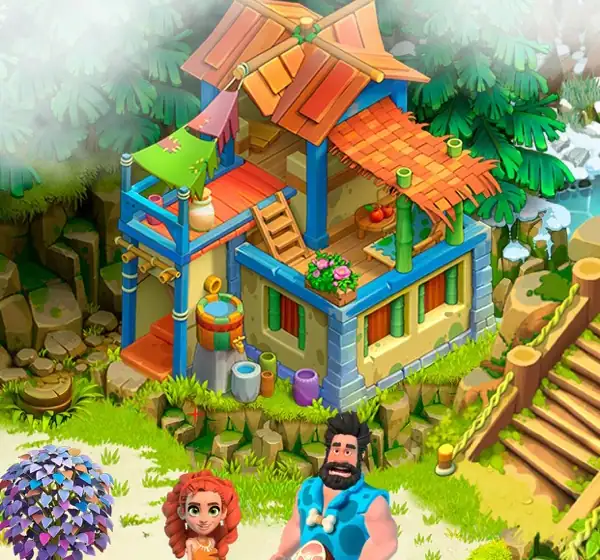 Schermata di gioco di Family Island con isola da esplorare